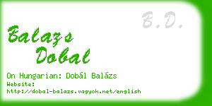 balazs dobal business card