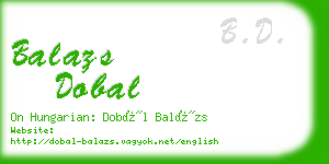 balazs dobal business card